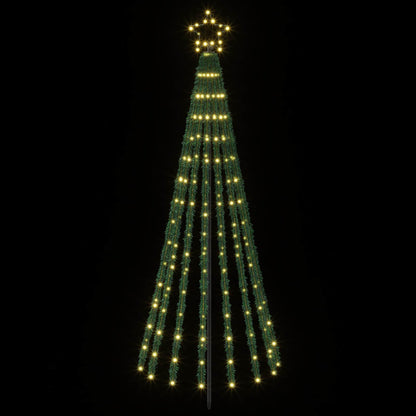 vidaXL LED Christmas Tree 180 cm 255 LEDs Warm White Steel Black
