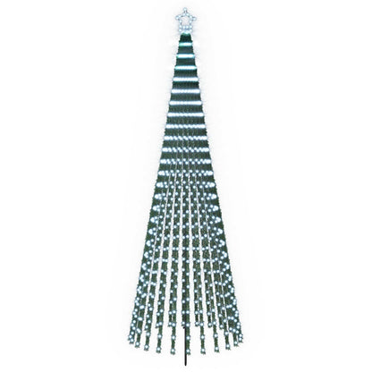vidaXL LED Christmas Tree 300 cm 668 LEDs Cold White Steel Black