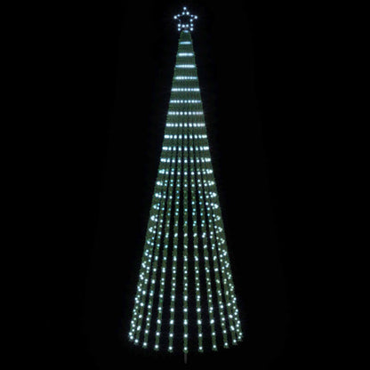 vidaXL LED Christmas Tree 300 cm 668 LEDs Cold White Steel Black
