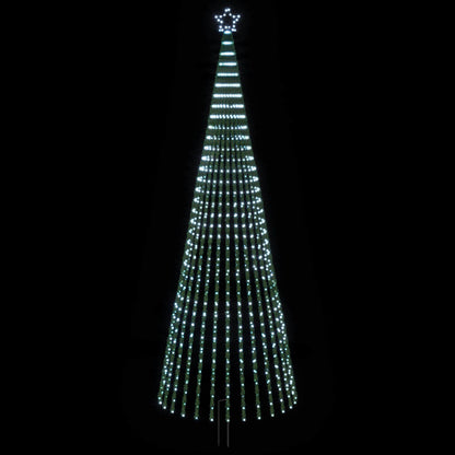 vidaXL LED Christmas Tree 400 cm 1028 LEDs Cold White Steel Black