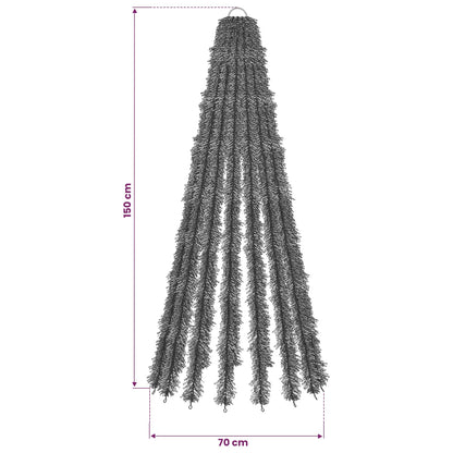 vidaXL LED Christmas Tree 150 cm 240 LEDs Warm White Steel Green