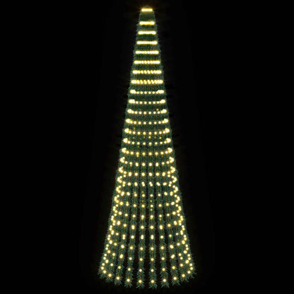vidaXL LED Christmas Tree 270 cm 648 LEDs Warm White Steel Green