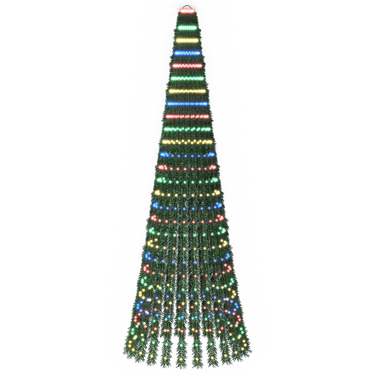 vidaXL LED Christmas Tree EKENAS 270 cm 648 LEDs Multicolour Steel