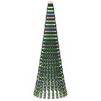 vidaXL LED Christmas Tree EKENAS 270 cm 648 LEDs Multicolour Steel