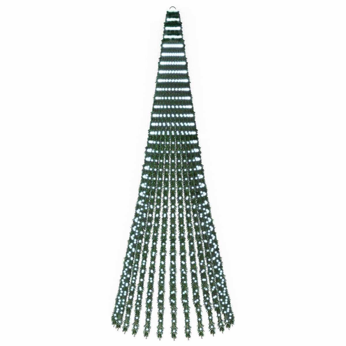 vidaXL LED Christmas Tree 370 cm 1008 LEDs Cold White Steel Green