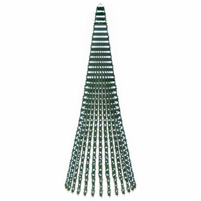 vidaXL LED Christmas Tree 370 cm 1008 LEDs Cold White Steel Green