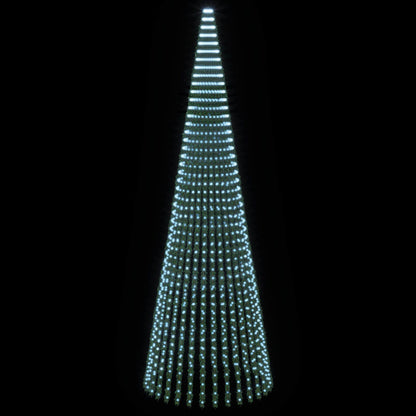 vidaXL LED Christmas Tree 470 cm 1504 LEDs Cold White Steel Green
