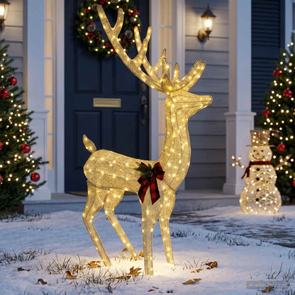 vidaXL 3D Christmas Reindeer LOVIISA 250 LEDs Warm White