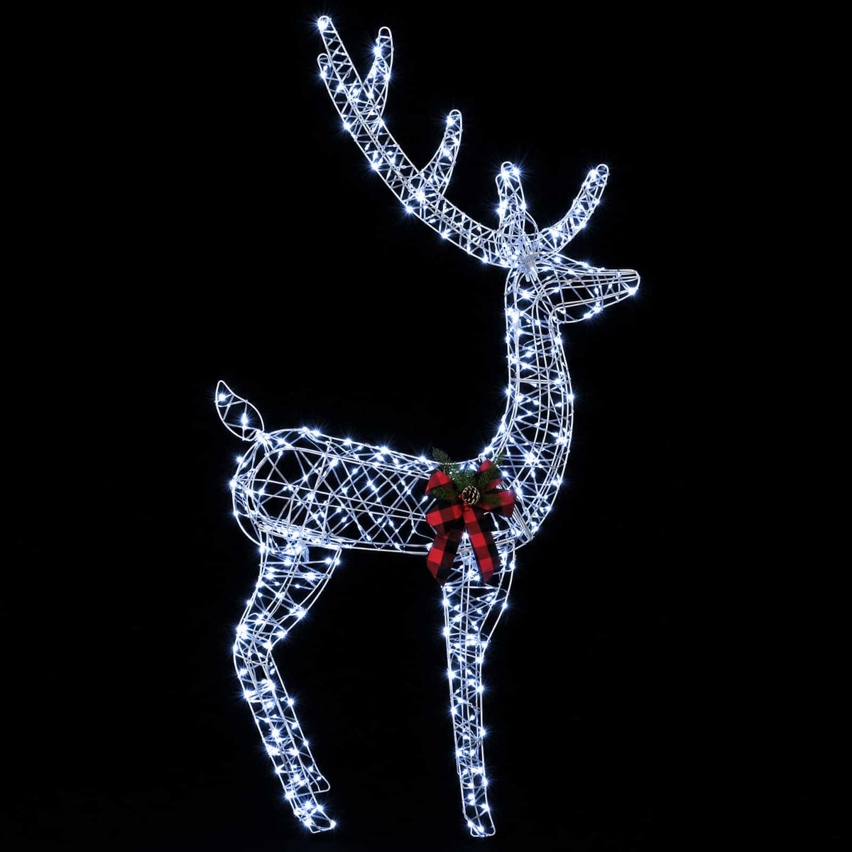 vidaXL 3D Christmas Reindeer LOVIISA 560 LEDs Cold White