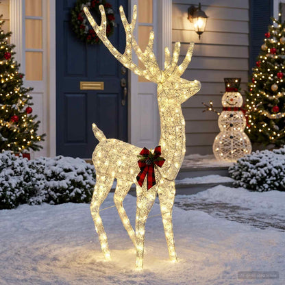 vidaXL 3D Christmas Reindeer LOVIISA 250 LEDs Warm White