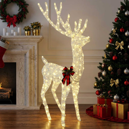 vidaXL 3D Christmas Reindeer LOVIISA 250 LEDs Warm White