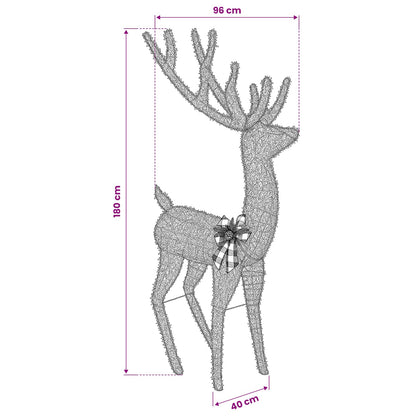 vidaXL 3D Christmas Reindeer LOVIISA 250 LEDs Warm White