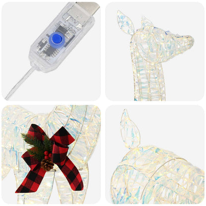 vidaXL 3D Christmas Reindeer LOVIISA 200 LEDs Warm White