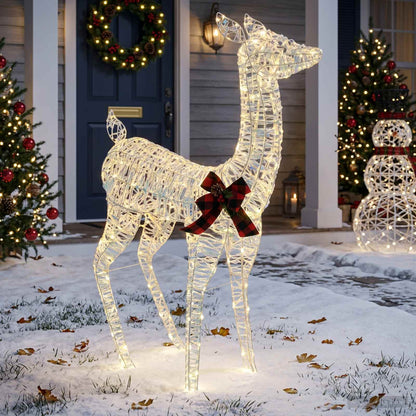 vidaXL 3D Christmas Reindeer LOVIISA 200 LEDs Warm White