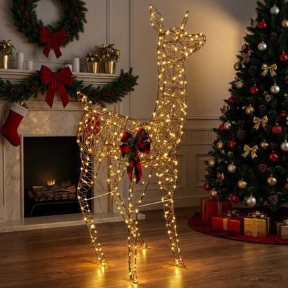 vidaXL 3D Christmas Reindeer LOVIISA 200 LEDs Warm White