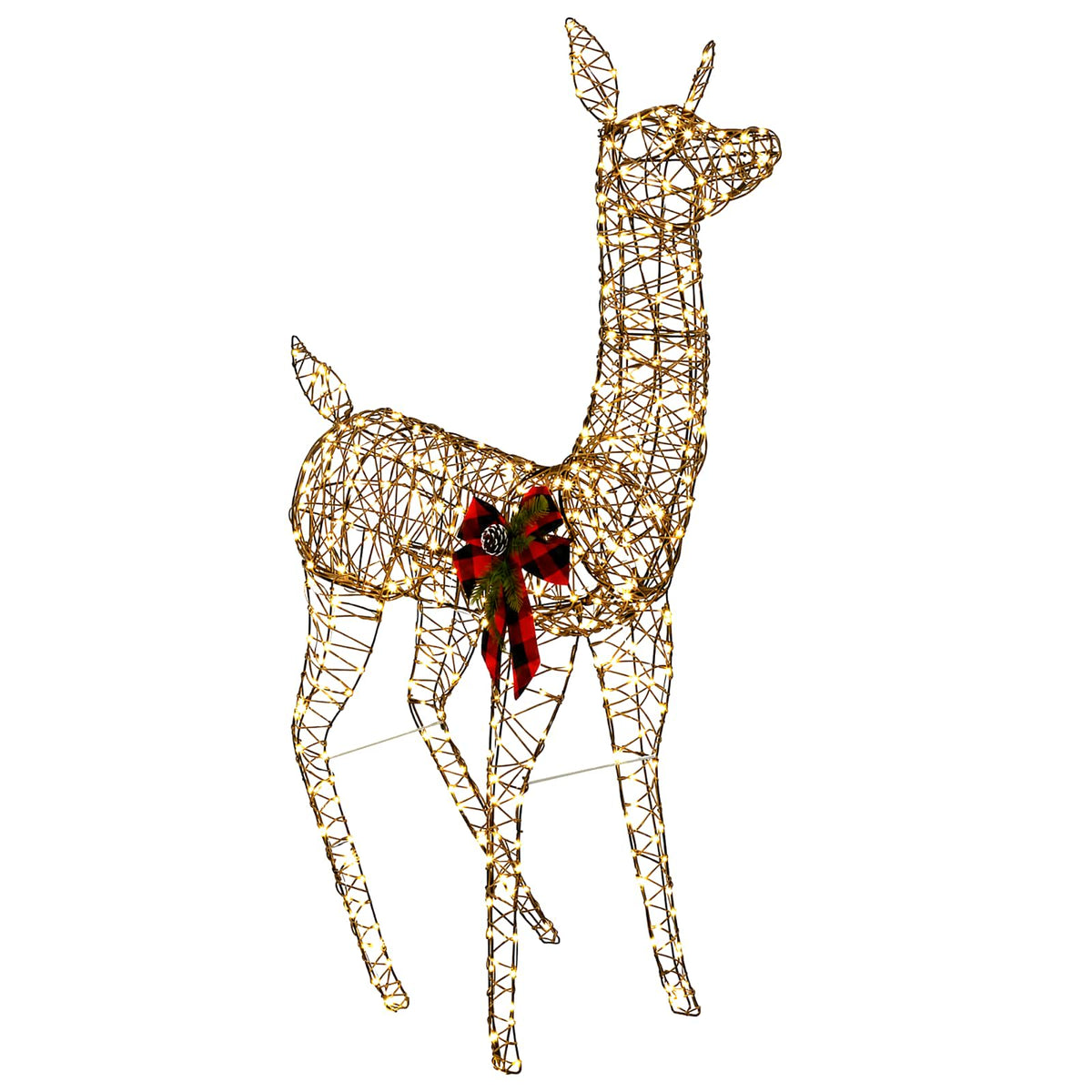 vidaXL 3D Christmas Reindeer LOVIISA 200 LEDs Warm White