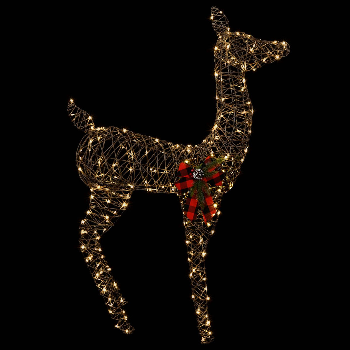 vidaXL 3D Christmas Reindeer LOVIISA 200 LEDs Warm White