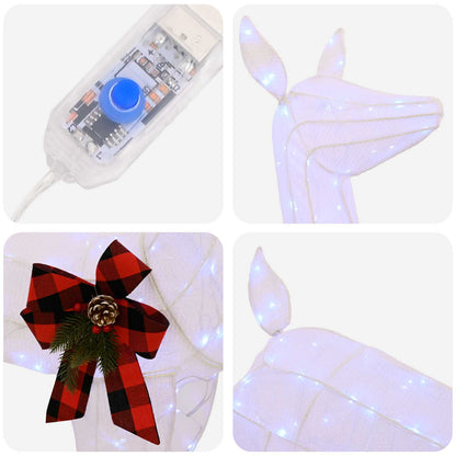 vidaXL 3D Christmas Reindeer LOVIISA 200 LEDs Cold White