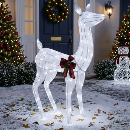 vidaXL 3D Christmas Reindeer LOVIISA 200 LEDs Cold White