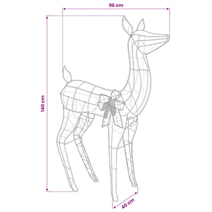 vidaXL 3D Christmas Reindeer LOVIISA 200 LEDs Cold White