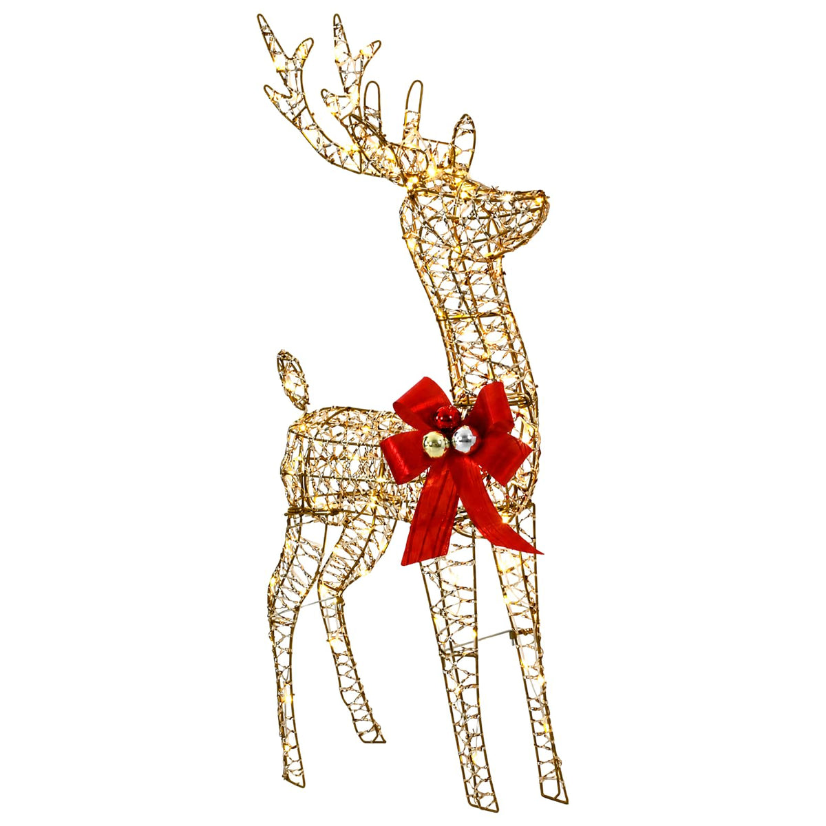 vidaXL Reindeer Family Christmas Decoration 3 pcs 200 LEDs Warm White