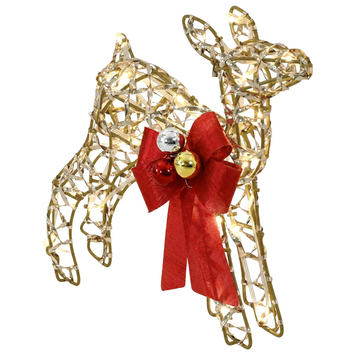 vidaXL Reindeer Family Christmas Decoration 3 pcs 200 LEDs Warm White