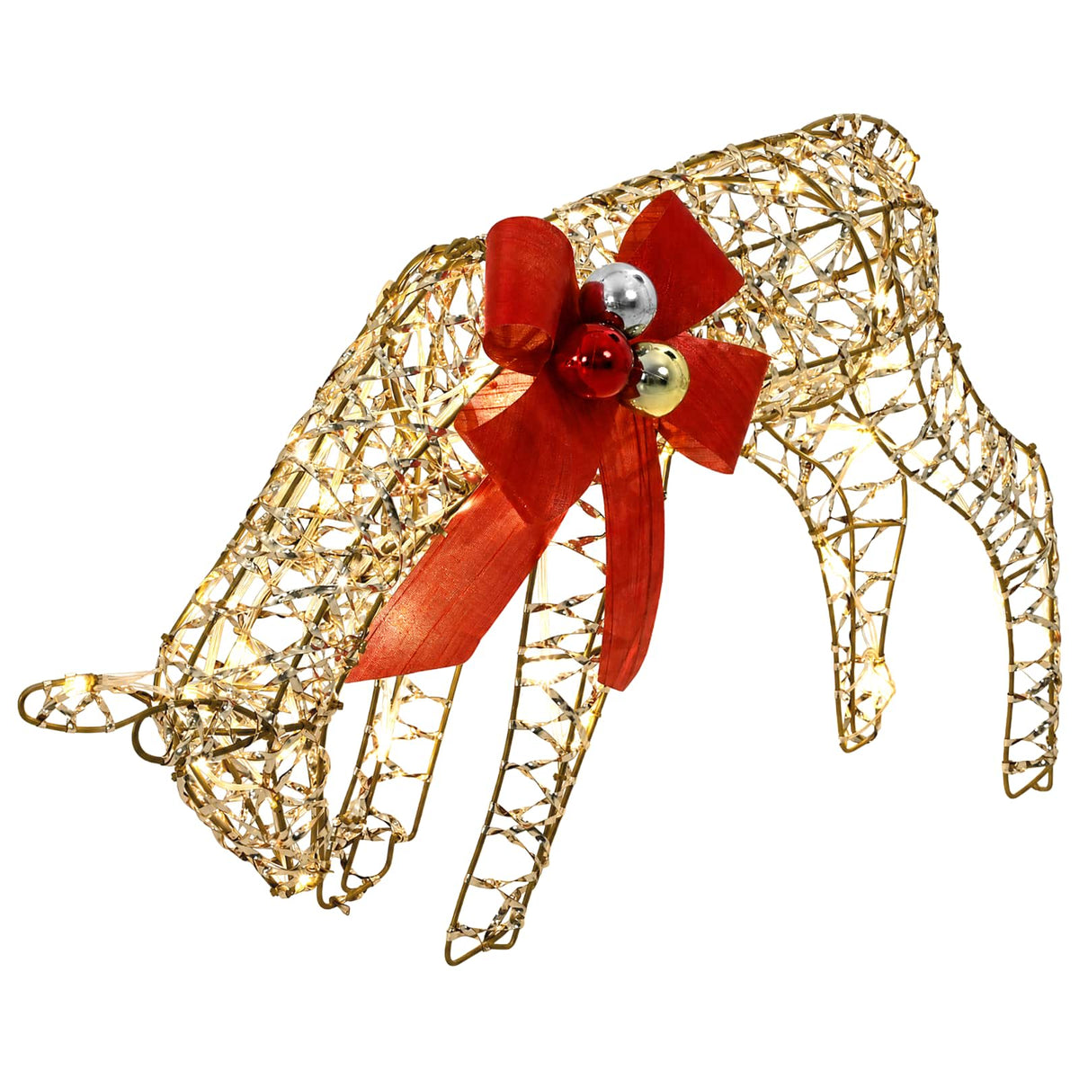 vidaXL Reindeer Family Christmas Decoration 3 pcs 200 LEDs Warm White