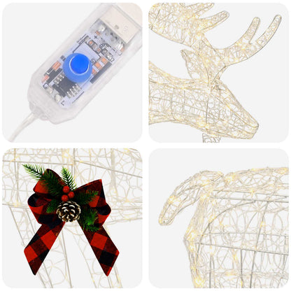 vidaXL Moose Christmas Decoration 170 LEDs Warm White