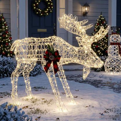 vidaXL Moose Christmas Decoration 170 LEDs Warm White