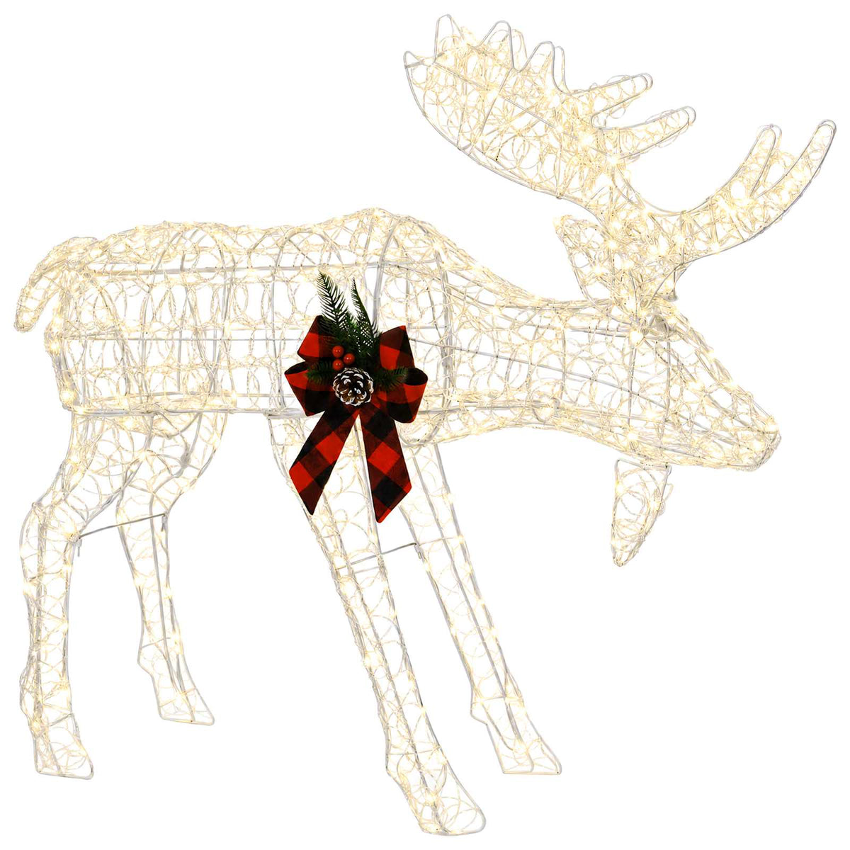 vidaXL Moose Christmas Decoration 170 LEDs Warm White
