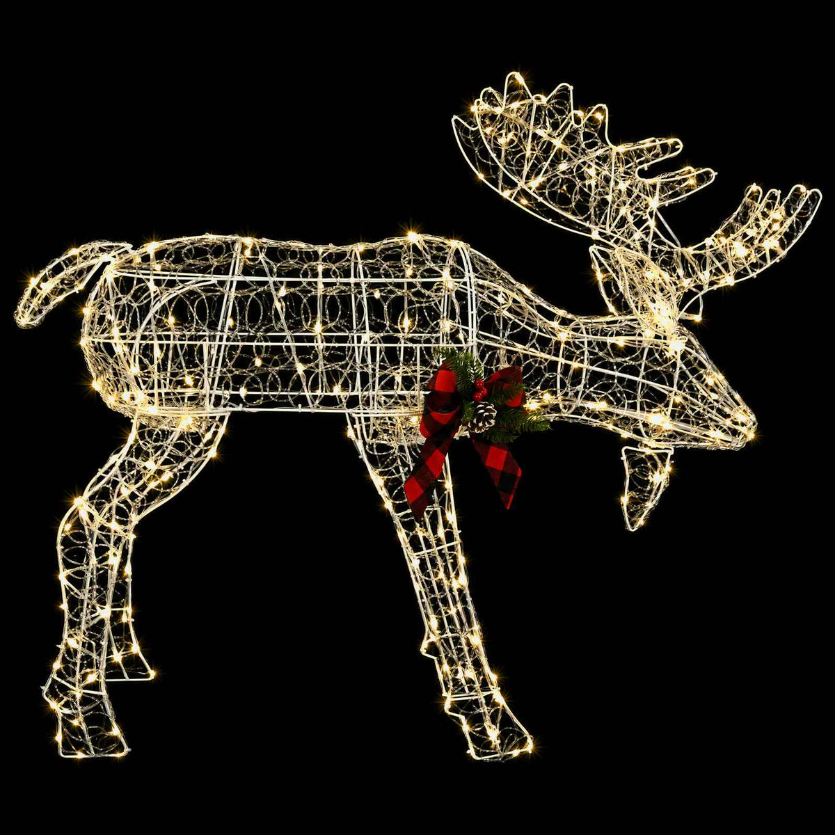 vidaXL Moose Christmas Decoration 170 LEDs Warm White