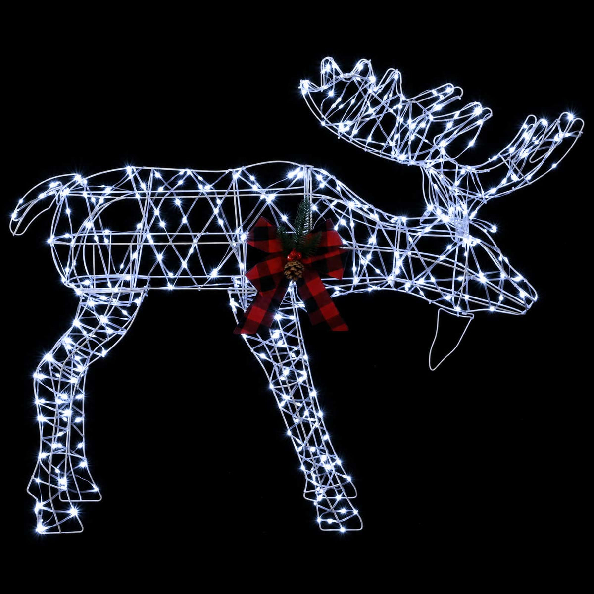 vidaXL Moose Christmas Decoration 340 LEDs Cold White