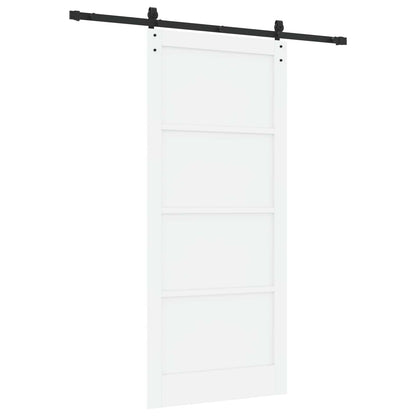 vidaXL Sliding Door 93 x 211 cm Engineered Wood White and Black