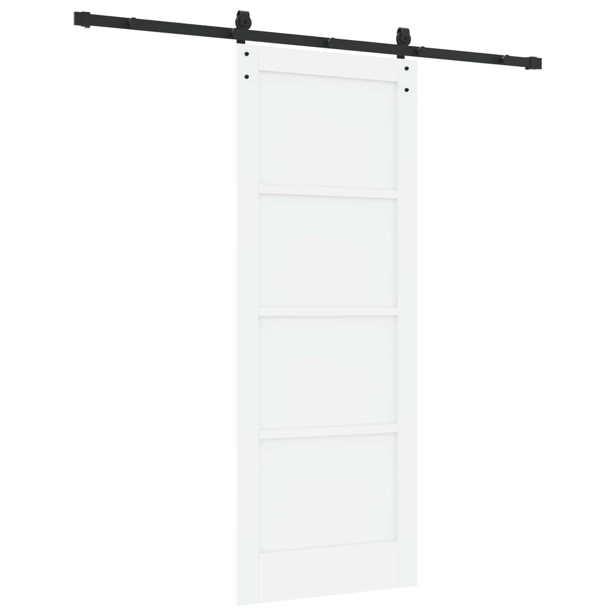 vidaXL Sliding Door 78 x 202 cm Engineered Wood White and Black
