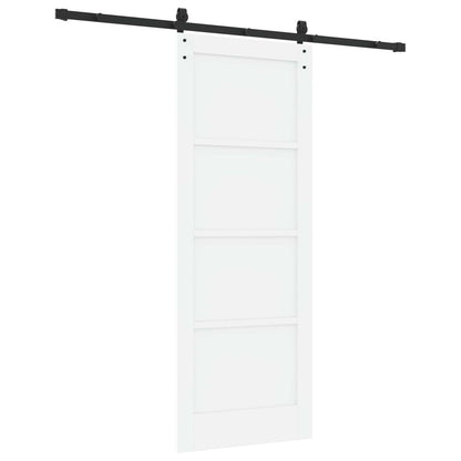 vidaXL Sliding Door 78 x 202 cm Engineered Wood White and Black