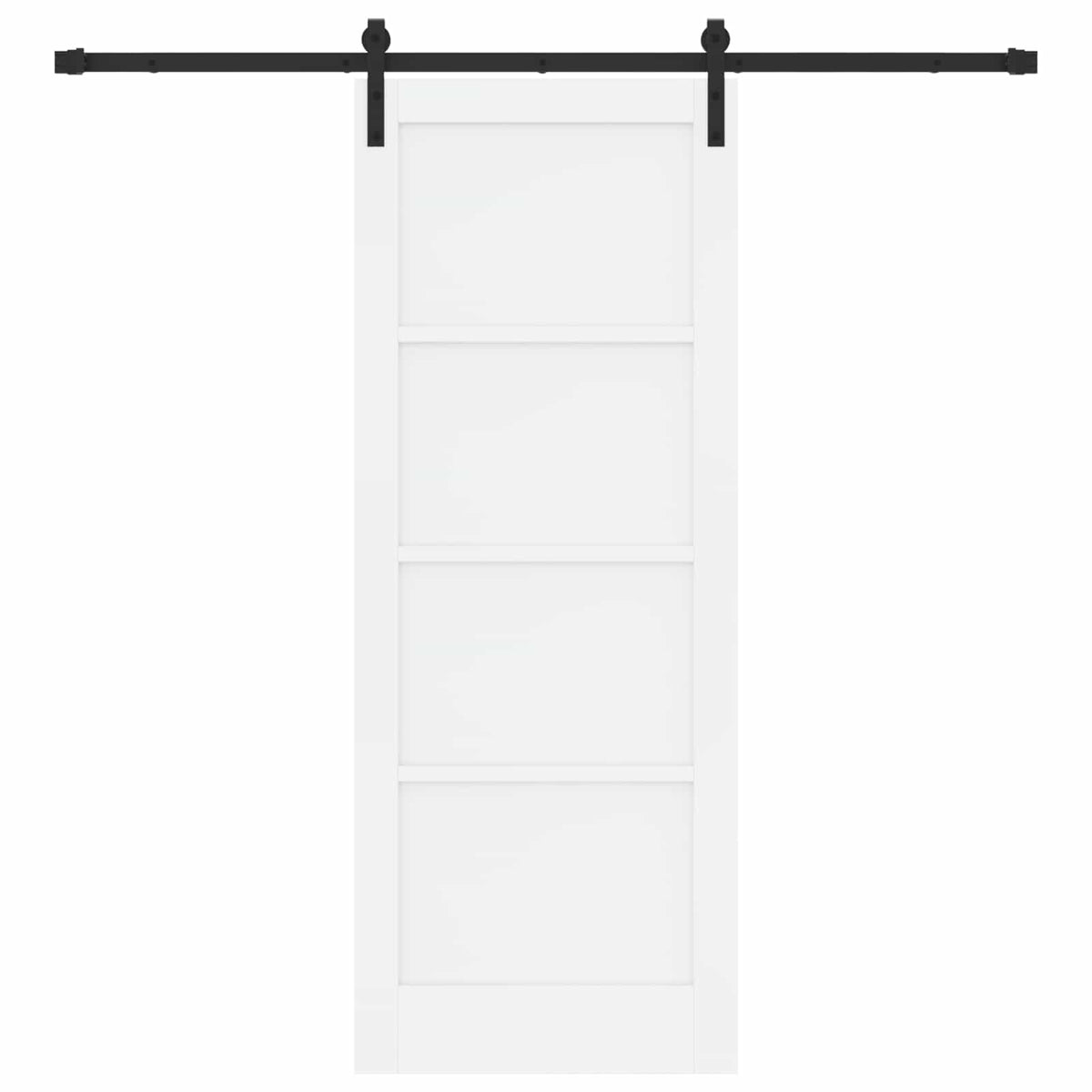 vidaXL Sliding Door 78 x 202 cm Engineered Wood White and Black