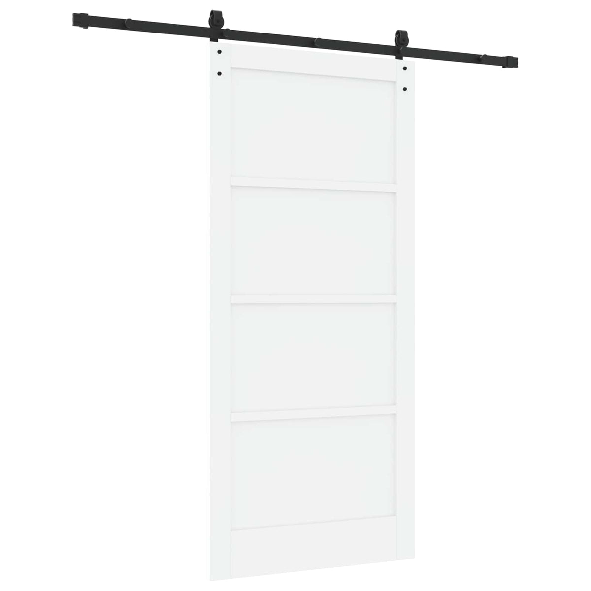 vidaXL Sliding Door 93 x 202 cm Engineered Wood White and Black