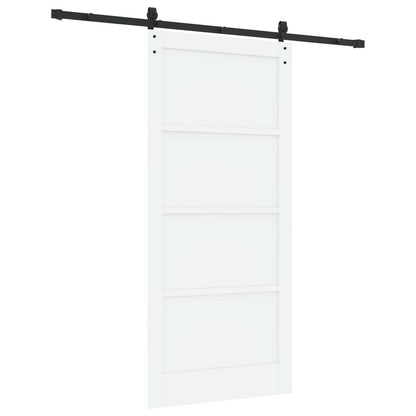 vidaXL Sliding Door 93 x 202 cm Engineered Wood White and Black