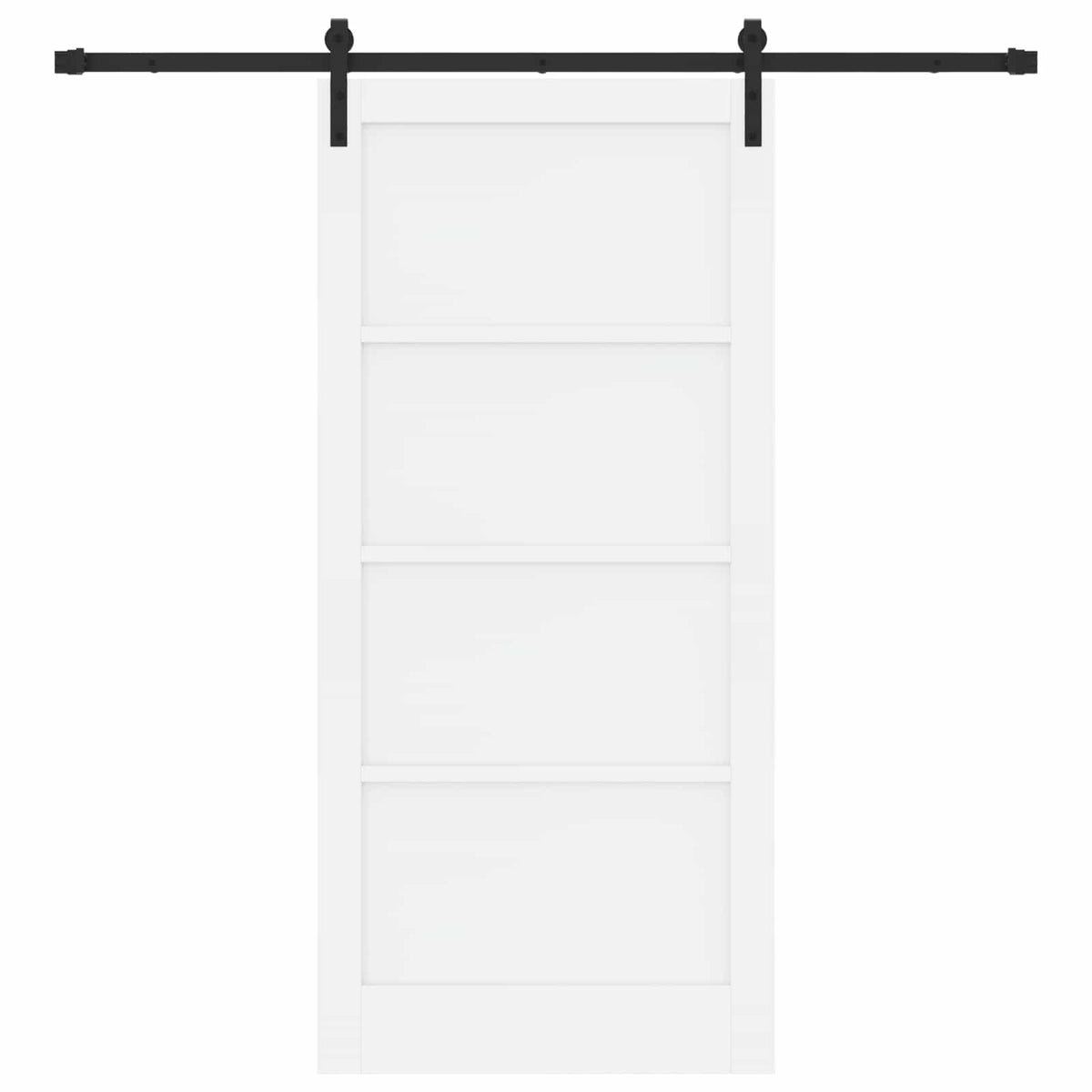 vidaXL Sliding Door 93 x 202 cm Engineered Wood White and Black
