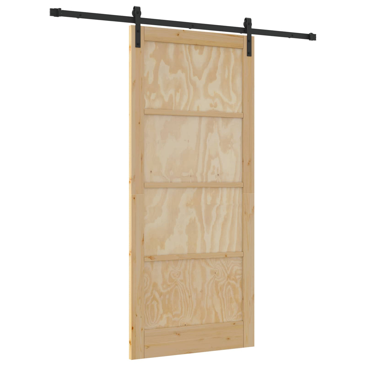 vidaXL Sliding Door 93 x 211 cm Engineered Wood Natural and Black