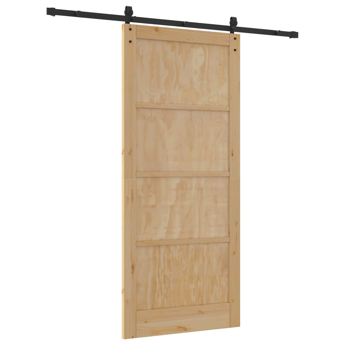 vidaXL Sliding Door 93 x 211 cm Engineered Wood Natural and Black