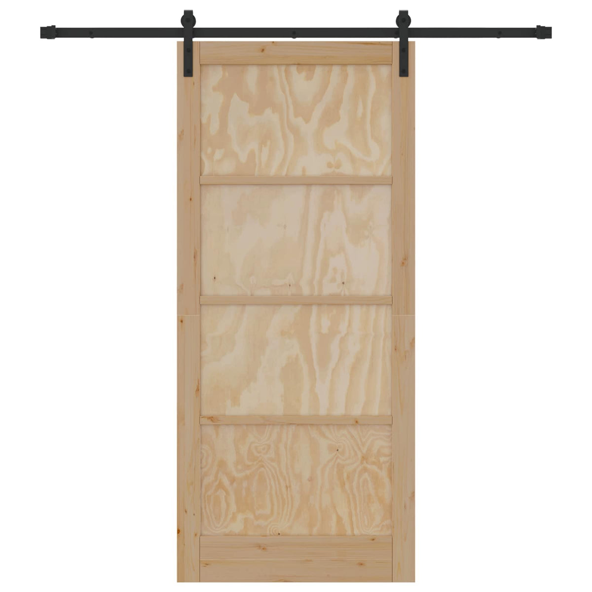 vidaXL Sliding Door 93 x 211 cm Engineered Wood Natural and Black