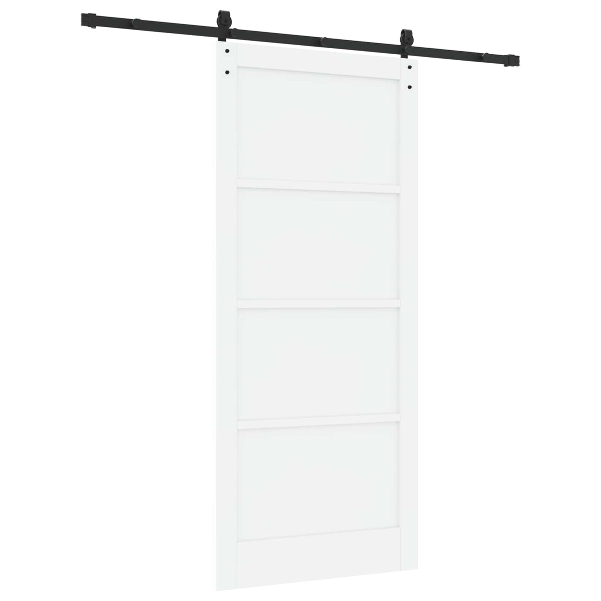 vidaXL Sliding Door 93 x 211 cm Engineered Wood White and Black