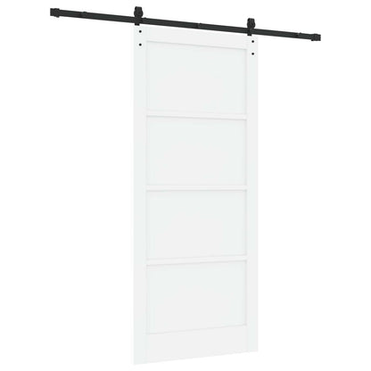 vidaXL Sliding Door 93 x 211 cm Engineered Wood White and Black