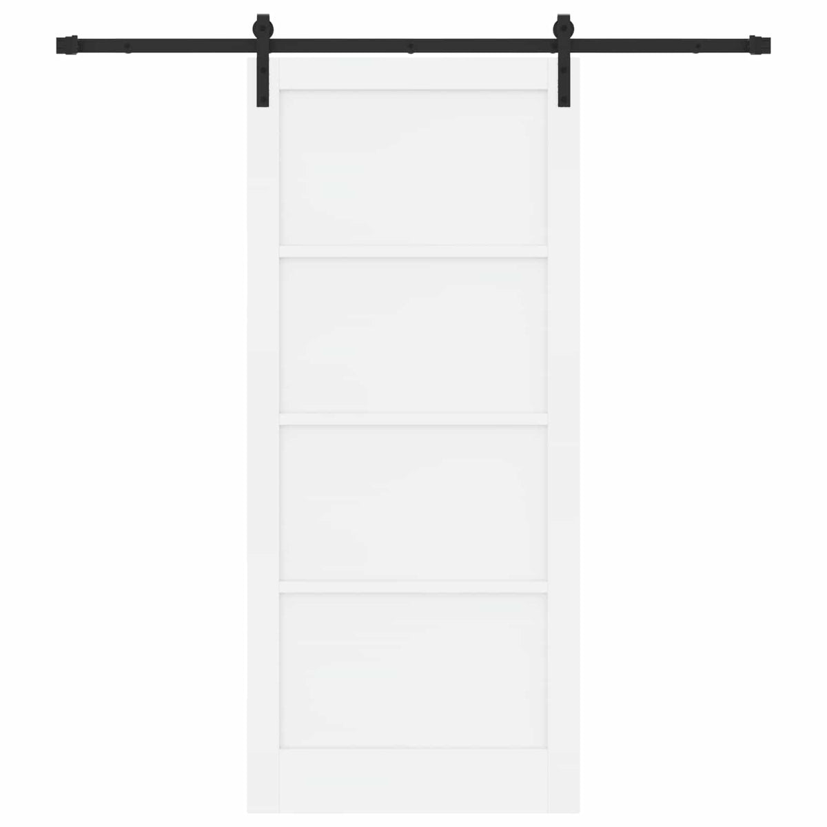 vidaXL Sliding Door 93 x 211 cm Engineered Wood White and Black