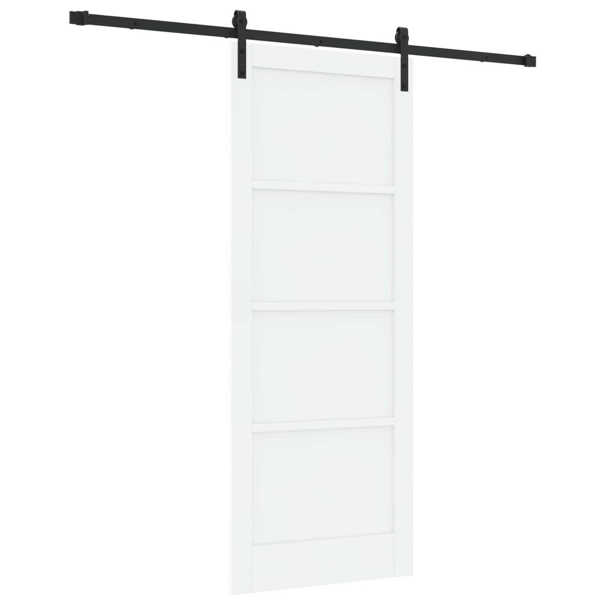 vidaXL Sliding Door 83 x 211 cm Engineered Wood White and Black