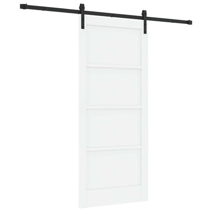 vidaXL Sliding Door 86 x 198.5 cm Engineered Wood White and Black