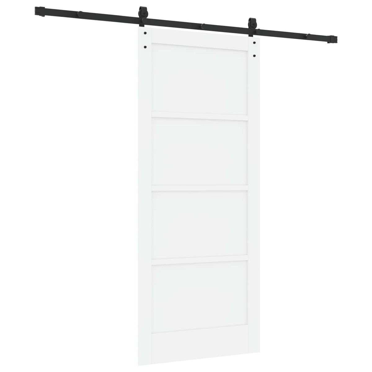 vidaXL Sliding Door 86 x 198.5 cm Engineered Wood White and Black