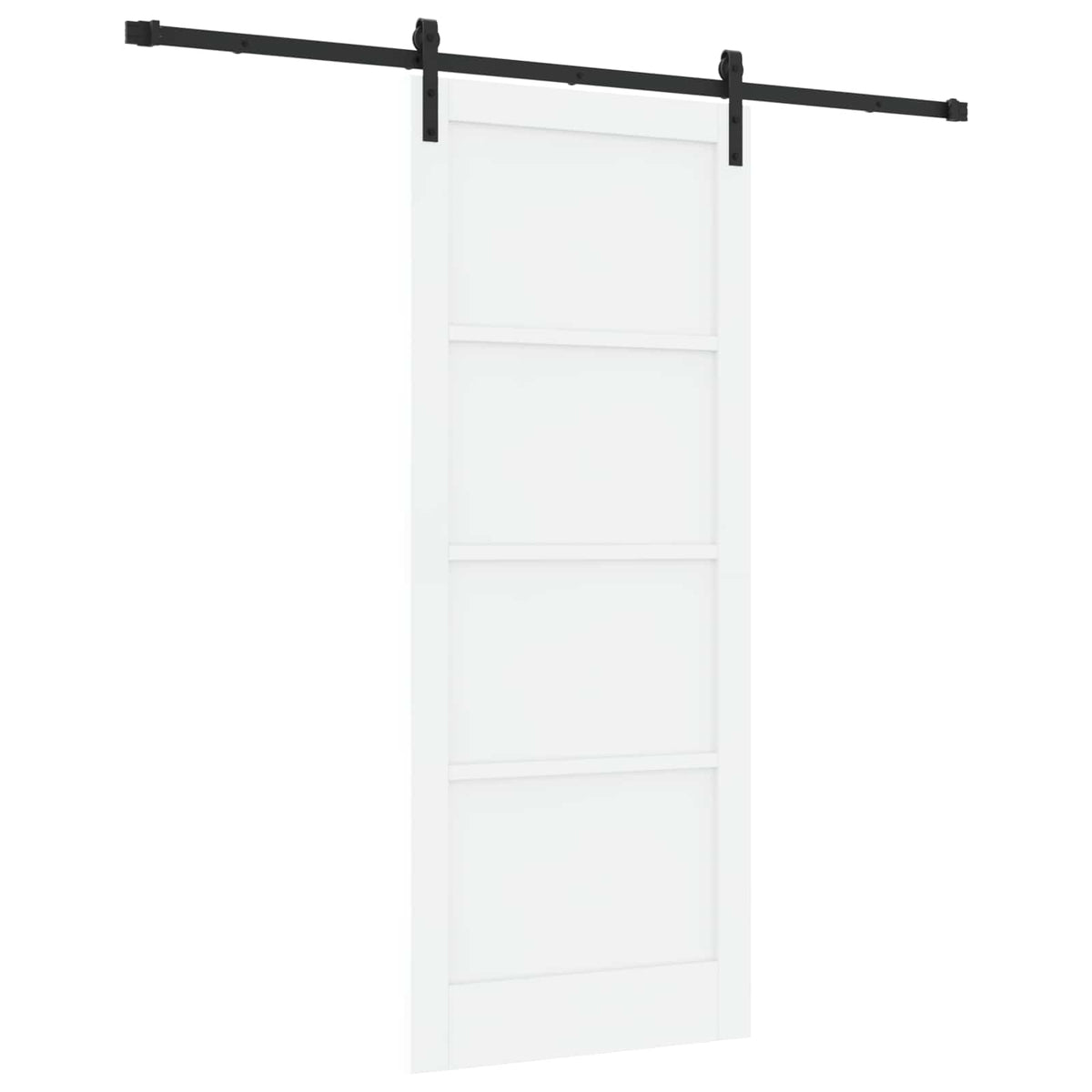 vidaXL Sliding Door 86 x 211 cm Engineered Wood White and Black