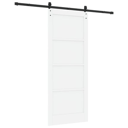 vidaXL Sliding Door 86 x 211 cm Engineered Wood White and Black